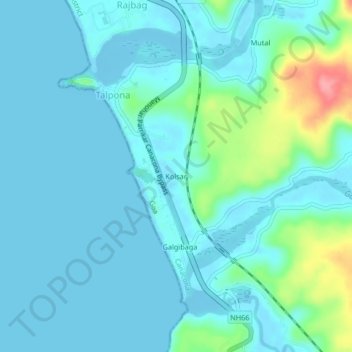 Topografische Karte Kolsar, Höhe, Relief