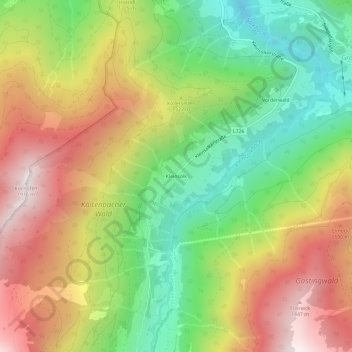 Topografische Karte Kleinsölk, Höhe, Relief