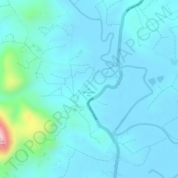 Topografische Karte Tanquinto Hill, Höhe, Relief