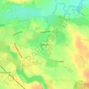 Topografische Karte Voßberg, Höhe, Relief