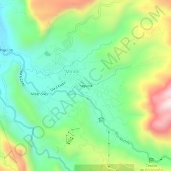 Topografische Karte Yaguira, Höhe, Relief