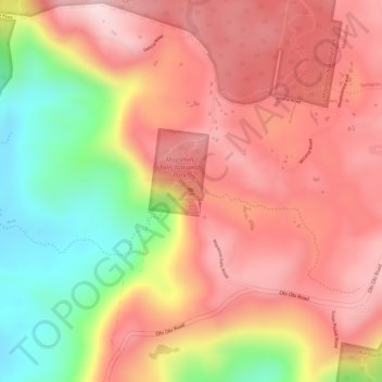 Topografische Karte Mapleton Falls, Höhe, Relief