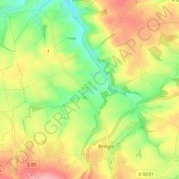 Topografische Karte Mauna, Höhe, Relief