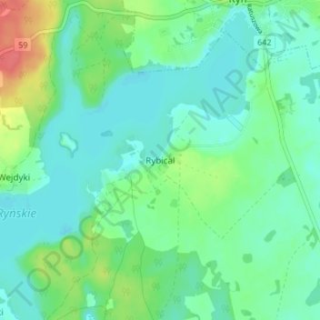Topografische Karte Rübenzahl, Höhe, Relief