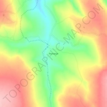 Topografische Karte Noruega, Höhe, Relief