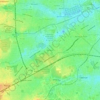 Topografische Karte Berliquet, Höhe, Relief
