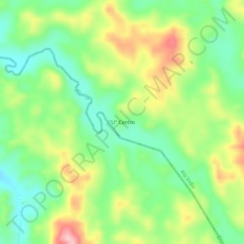 Topografische Karte "U" Centro, Höhe, Relief