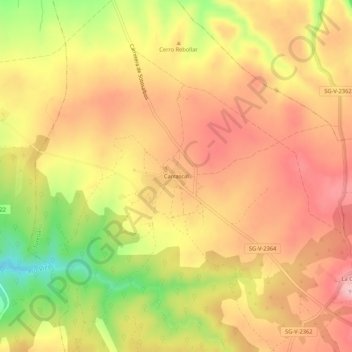 Topografische Karte Carrascal, Höhe, Relief