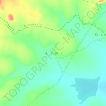 Topografische Karte Mugiligundla, Höhe, Relief