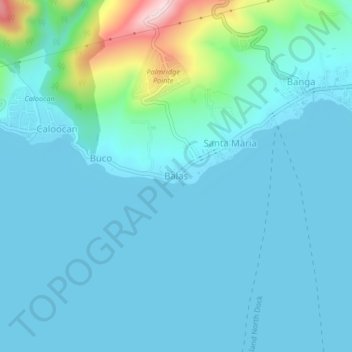 Topografische Karte Balas, Höhe, Relief