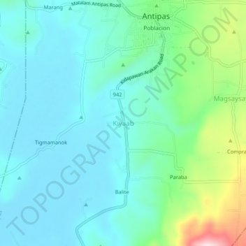 Topografische Karte Kiyaab, Höhe, Relief