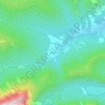 Topografische Karte Großalm, Höhe, Relief