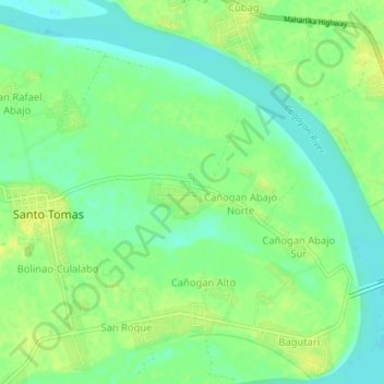 Topografische Karte San Vicente, Höhe, Relief