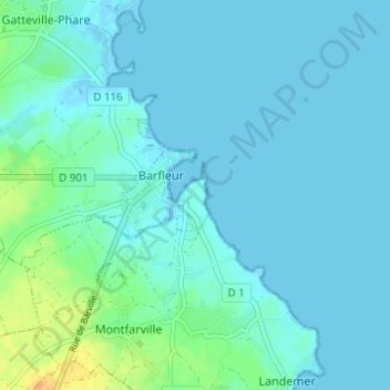 Topografische Karte Le Cracko, Höhe, Relief