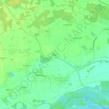 Topografische Karte Wagra, Höhe, Relief