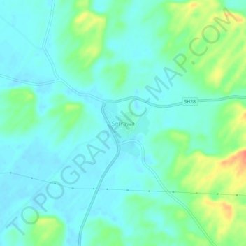 Topografische Karte Setrawa, Höhe, Relief