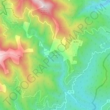 Topografische Karte Murjas, Höhe, Relief