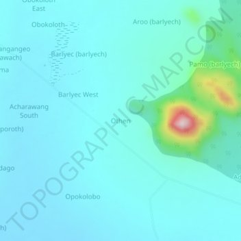 Topografische Karte Othen, Höhe, Relief