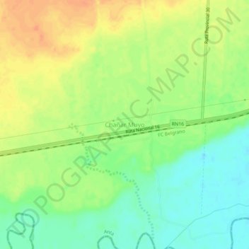 Topografische Karte Chañar Muyo, Höhe, Relief