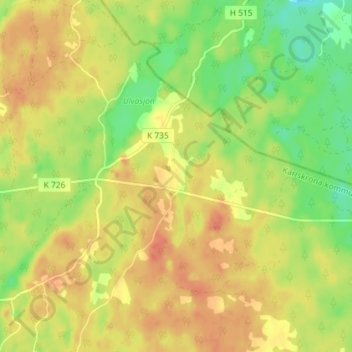 Topografische Karte Gasamala, Höhe, Relief