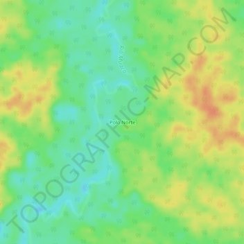 Topografische Karte Polo Norte, Höhe, Relief