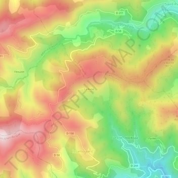 Topografische Karte La Batie, Höhe, Relief