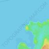 Topografische Karte Cape Edensaw, Höhe, Relief