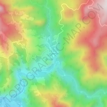 Topografische Karte Lusong, Höhe, Relief