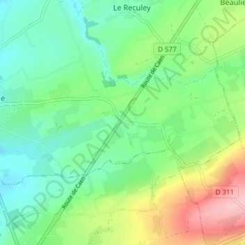 Topografische Karte La Bistière, Höhe, Relief