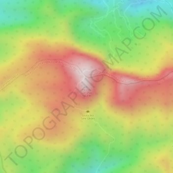 Topografische Karte Pico do Garrafão, Höhe, Relief