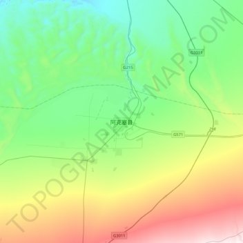 Topografische Karte 阿克塞县, Höhe, Relief