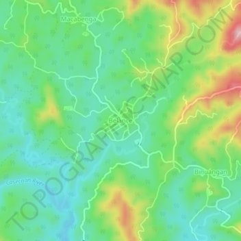 Topografische Karte Belance, Höhe, Relief