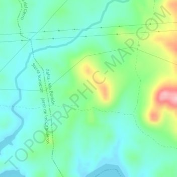 Topografische Karte Cerro de la Marina, Höhe, Relief