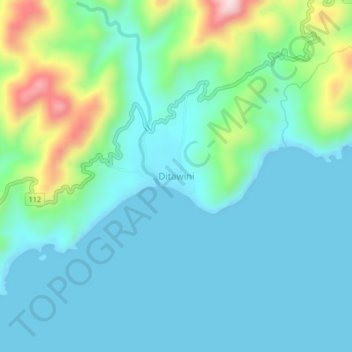 Topografische Karte Ditawini, Höhe, Relief