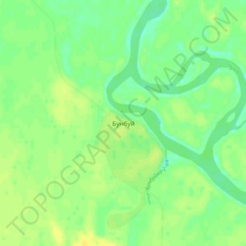 Topografische Karte Бунбуй, Höhe, Relief