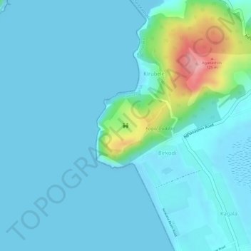 Topografische Karte Fort Kagala, Höhe, Relief