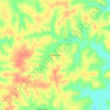 Topografische Karte Santa Lucia, Höhe, Relief