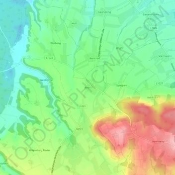 Topografische Karte Reith, Höhe, Relief
