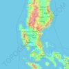 Topografische Karte Nueva Ecija, Höhe, Relief