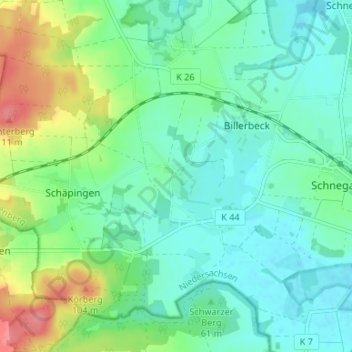 Topografische Karte Külitz, Höhe, Relief