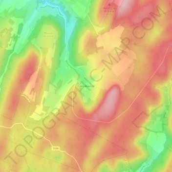 Topografische Karte Saint-Maurice, Höhe, Relief