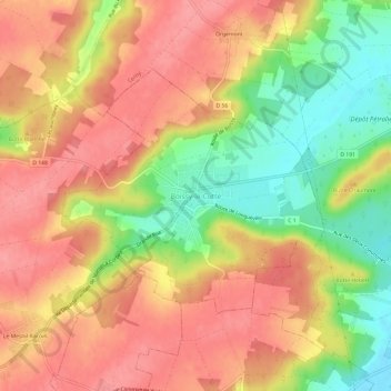 Topografische Karte Boissy-le-Cutté, Höhe, Relief