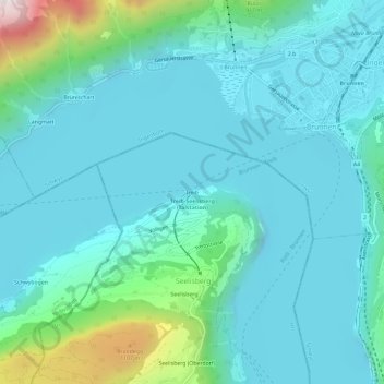 Topografische Karte Treib, Höhe, Relief