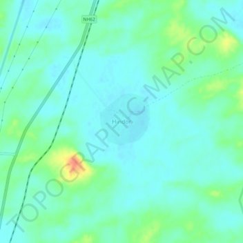 Topografische Karte Hindor, Höhe, Relief