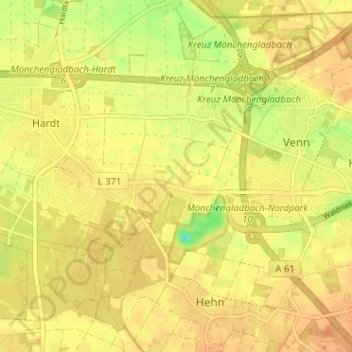 Topografische Karte Vorst, Höhe, Relief
