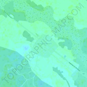 Topografische Karte Colonia Pastoril, Höhe, Relief