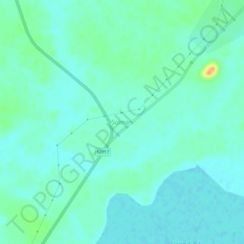 Topografische Karte Solmari, Höhe, Relief