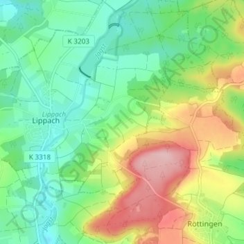 Topografische Karte Finkenweiler, Höhe, Relief