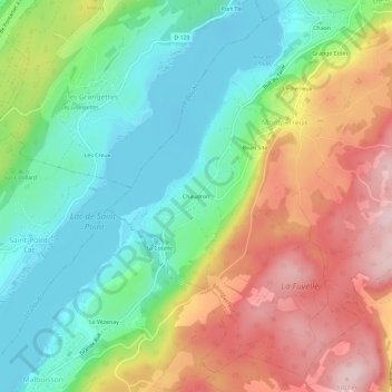 Topografische Karte Chaudron, Höhe, Relief