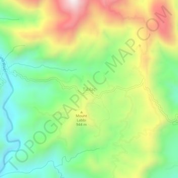 Topografische Karte Tiblac, Höhe, Relief